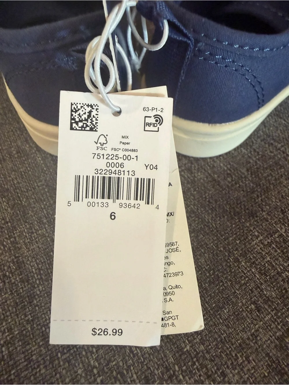 Old Navy x Disney Mickey Sneakers Navy Canvas NWT Women’s Size 6